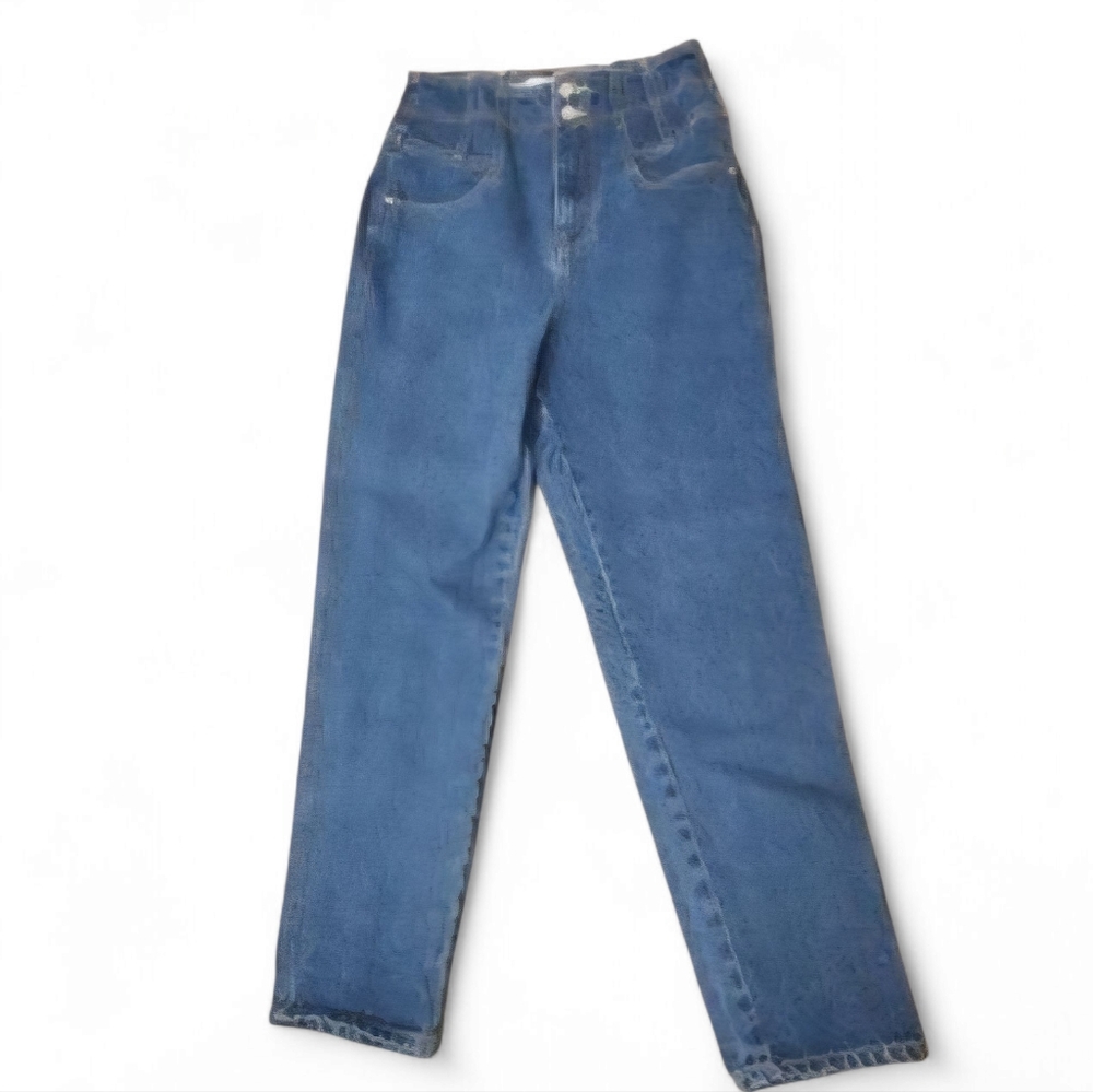 Pomelo High Rise No Waist Straight Leg Blue Mom Jeans‎  Size: L